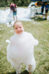 kids having fun at a foam party in liverpool ny