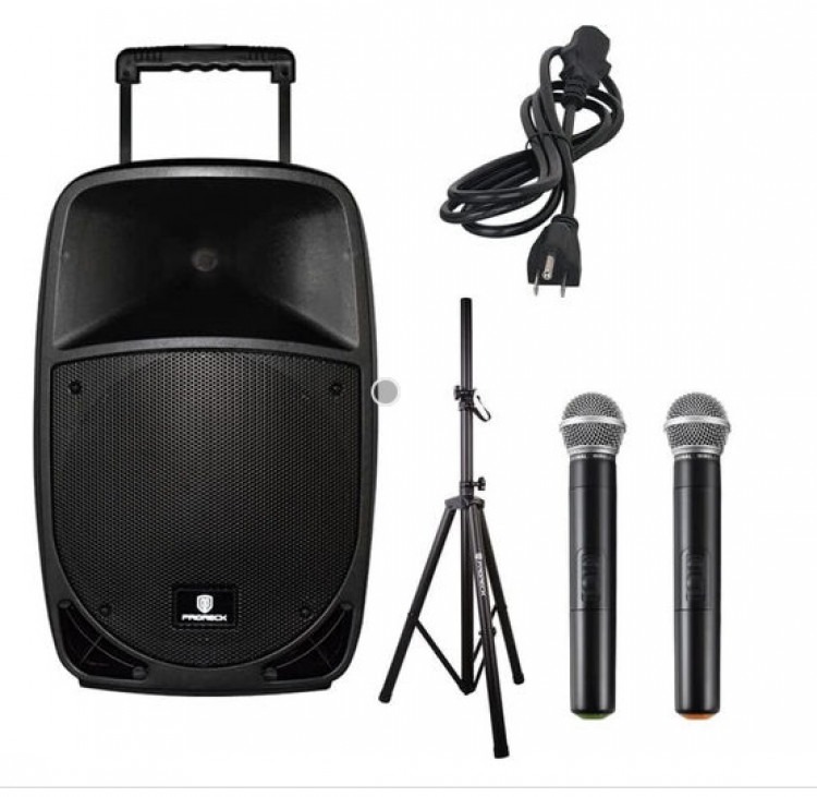 15 Inch PA Event Speaker with Microphone. Bluetooth. Stand I